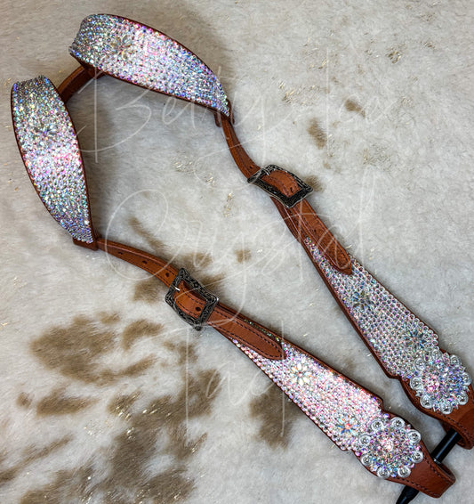 Crystal Aurora Borealis double ear